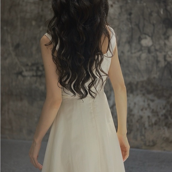 Engagement & Marriage Registration White Dress, Designer Wedding Dress, prom - Picture 4 of 8